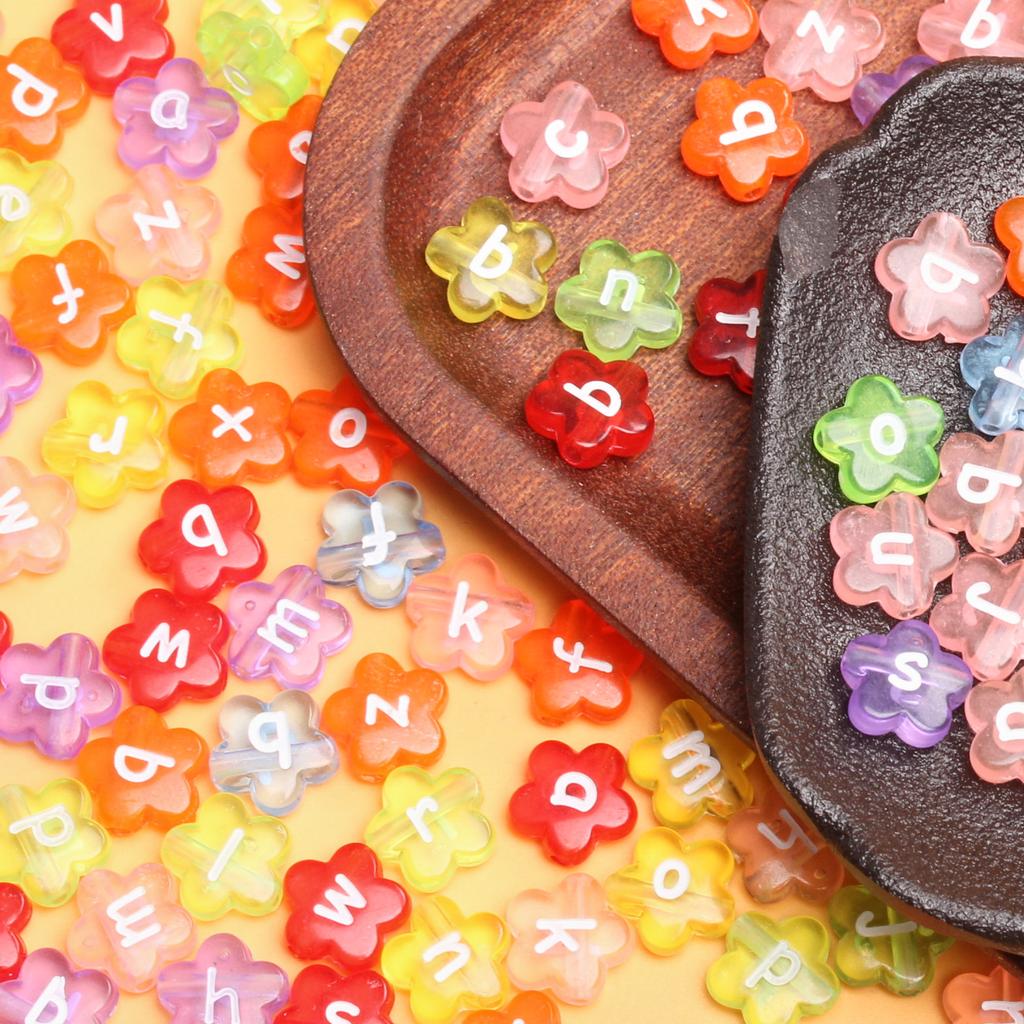 20 buc. 11 mm, culoare bomboană, litere, flori, mărgele, pandantiv pentru fabricarea de bijuterii, colier, brățară, artizanat