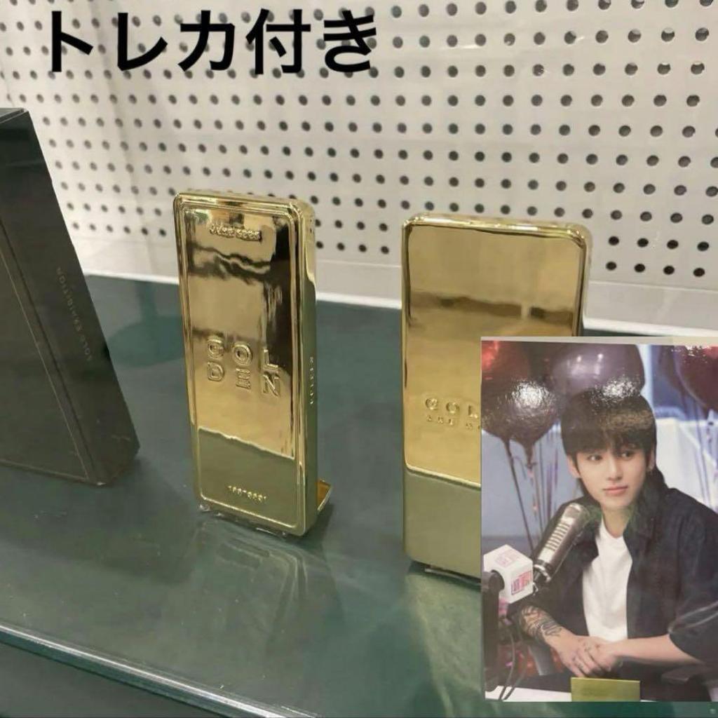[USED] BTS Jungkook Seoul Exhibition Golden Bar with Rare Trading Card