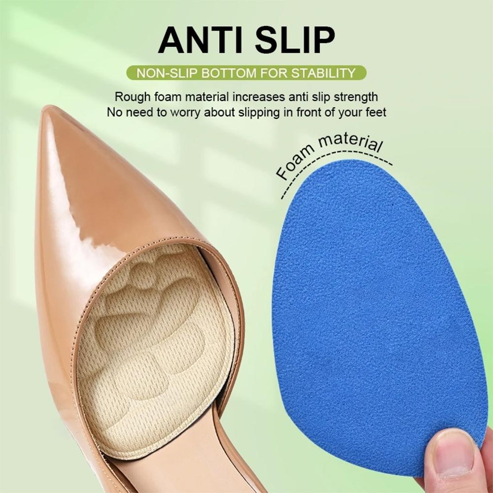 Durable Sponge High Heel Shoes Insole Soft Lightweight Forefoot Cushion Shock-absorbing Women Shoe Pad Daily Use
