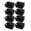 Wide Access Plastic Storage Basket With Carry Handles, Perforated Basket Bin for Living Room, Bedroom and Desk Use
