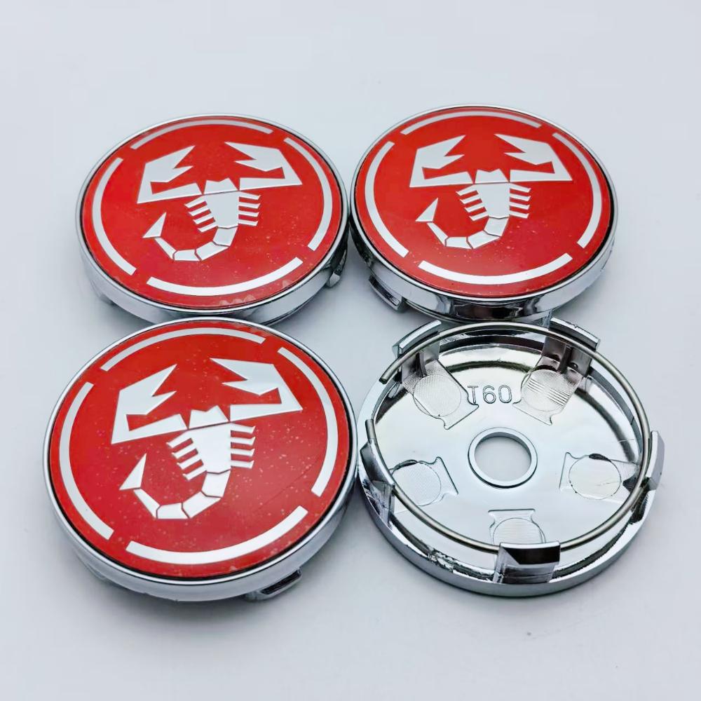 4pcs Scorpion Logo Emblem Badge Car Wheel Center Caps 60MM 56MM Car Wheels Hub Cap Rim Hubcaps Cover Replace Styling Accessories