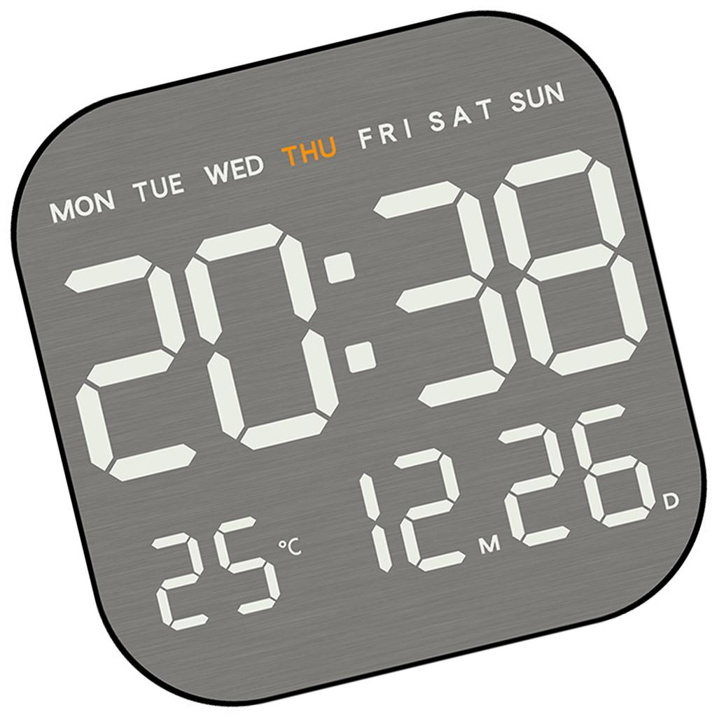 Metal LED Digital Alarm Clock Featuring 12/24 Hour Format and DST Function Powered By Type C or Battery