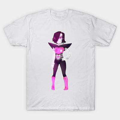 T-Shirt Damen Mettaton Harajuku Print Kawaii T-Shirt Sommer Kurzarm Damen T-Shirt Top Tee