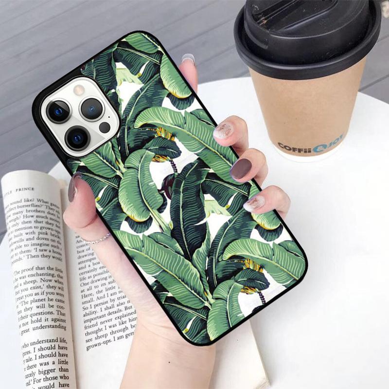 Banana Leaf Phone Case For iPhone 17 Air 13 12 14 15 16 Cover For Apple Pro Max 6S Plus Coque