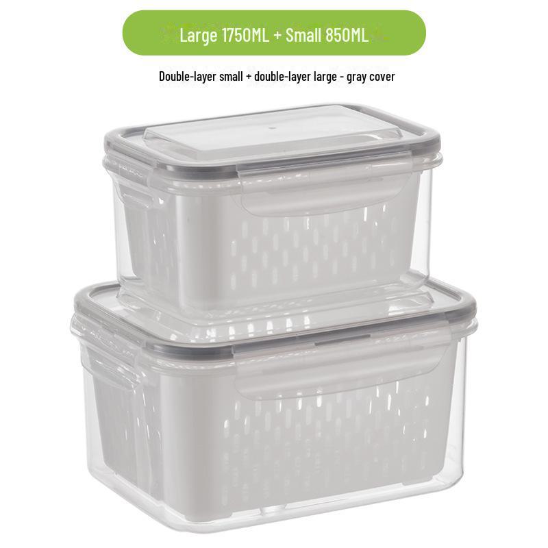 B2B Cross-Border Refrigerator Storage Box with Lid for Fresh Vegetables and Fruits