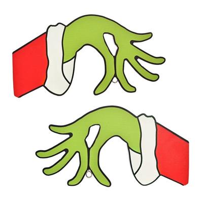 Świąteczne dekoracje wiszące na drzwi śliczna zabawa złodziejka ręka naklejka naklejki ścienne festiwal wystrój domu