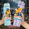 1PC Paw Patrol Cartoon Dog Print 750ml Color Plastic Sports Water Bottle Leakproof Flip Straw Lid Suitable for Sports Office Home Use