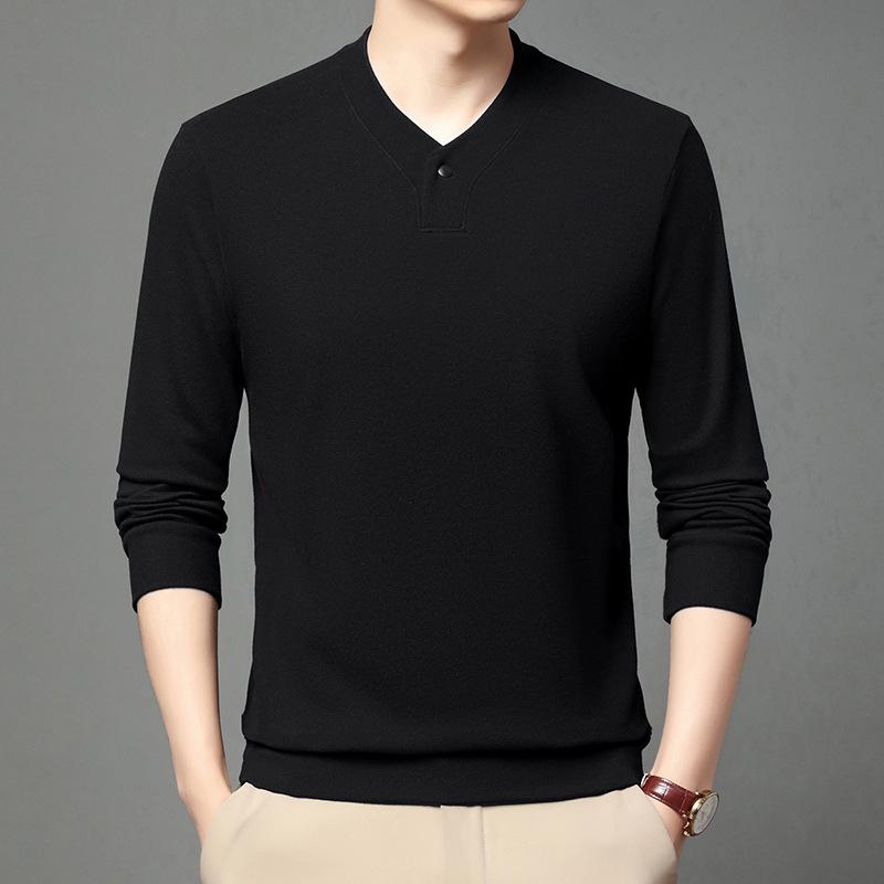 Herr Mellantjock Dubbelsidig Tysk Sammet Långärmad Tröja