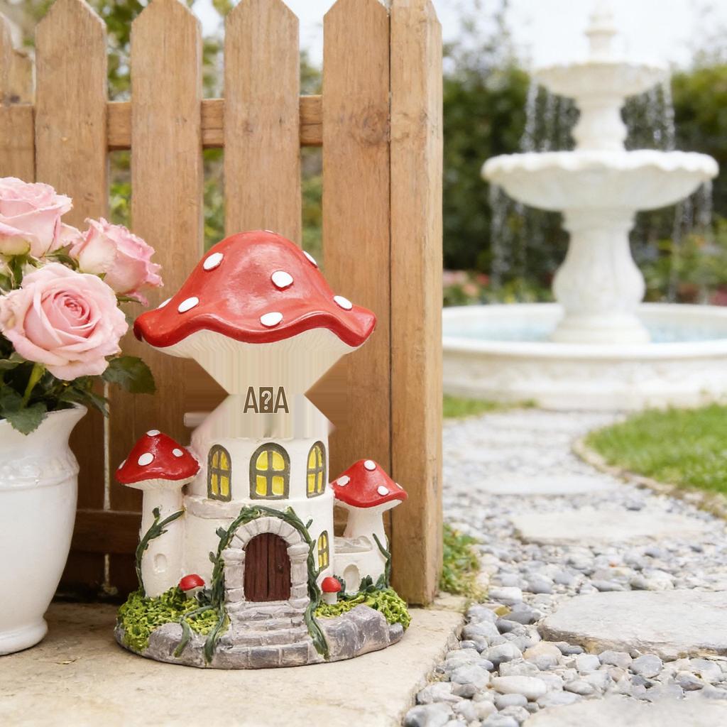 Grensoverschrijdende Hars Paddenstoel Hoge Ornamenten voor Kamer, Bureau & Buiten Tuin Decoratie