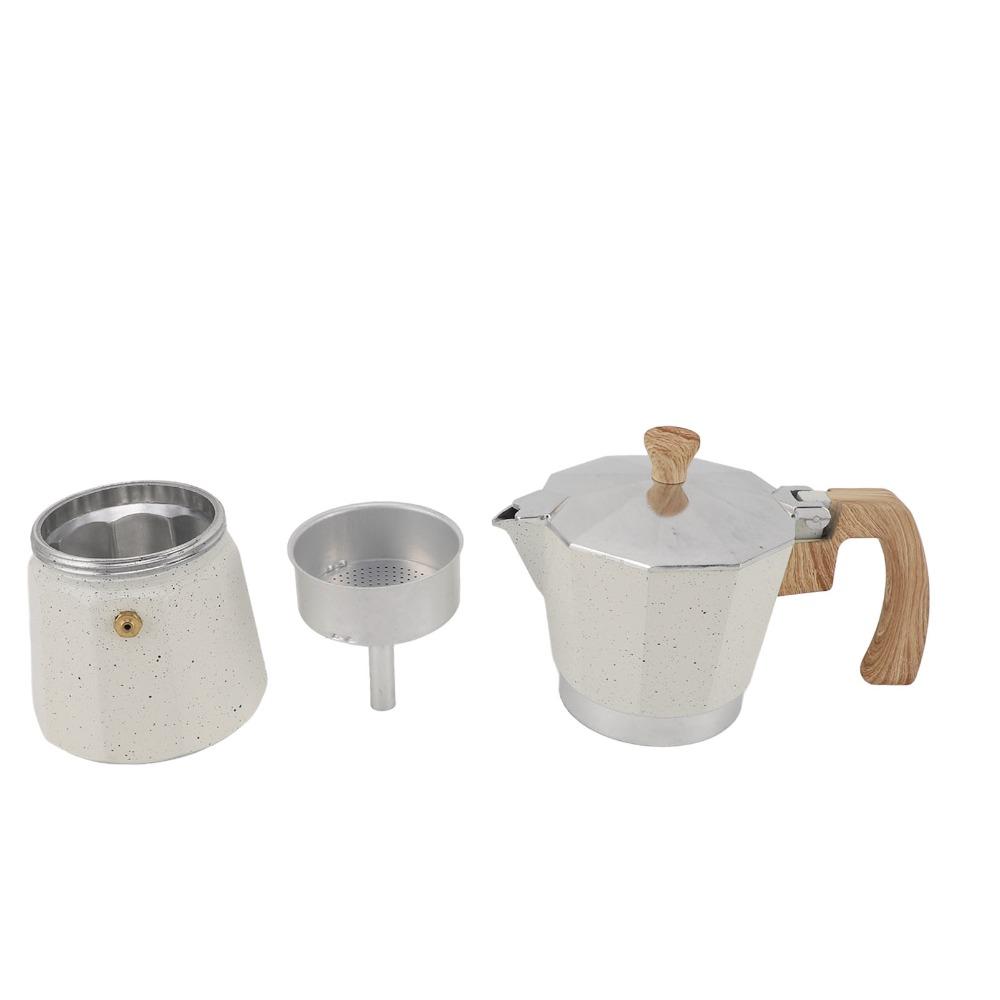 300ml Capacity Italian Mocha Pot 6 Cups Capacity Aluminum Coffee Pot 6 Cups Moka Pot Home Brewing