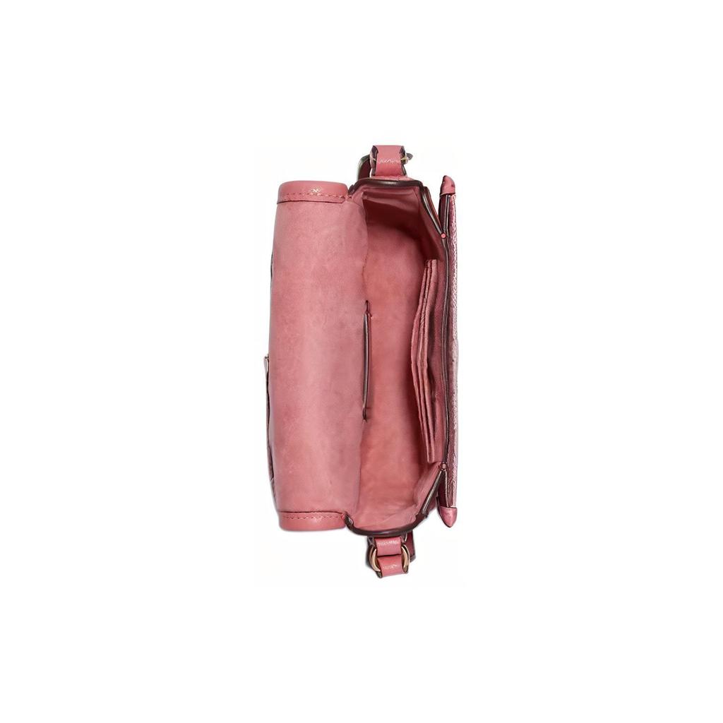 New COACH N/S Iconic Jacquard With Refined Pebbled Leather Shoulder Bag, Crossbody Bag Mini Women's C8321-IMRRJ