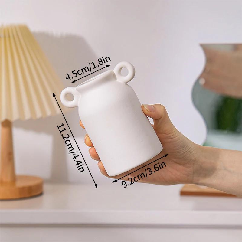 Nordic Modern Ceramic Vase Small Flower Vases for Home Decoration Dried Arrangement Flower Bottle Hydroponic Flower Vases