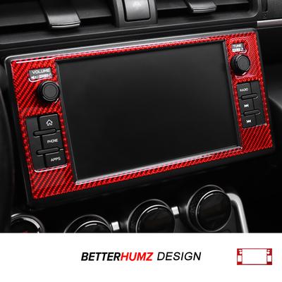 For Subaru BRZ/Toyota GR86 2026- Carbon Fiber Center Console Navigation Screen Trim Stickers Car Interior Tuning Accessories