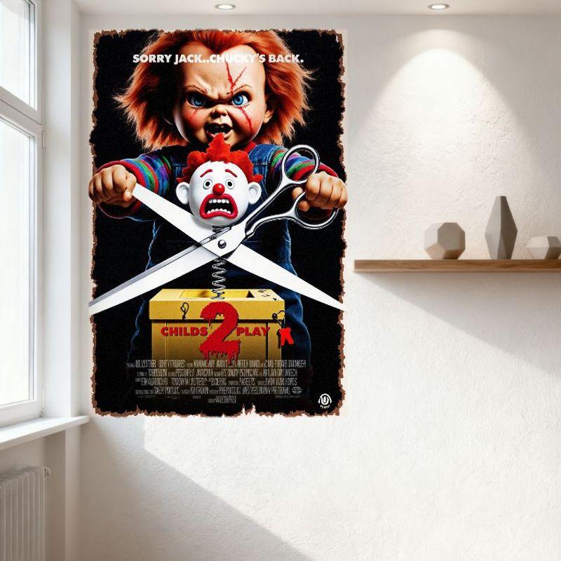 Child's Play 2 Chucky Horror Movie Metal Tin Sign Vintage Wall Decor Home Bar Club Man Cave Art Poster