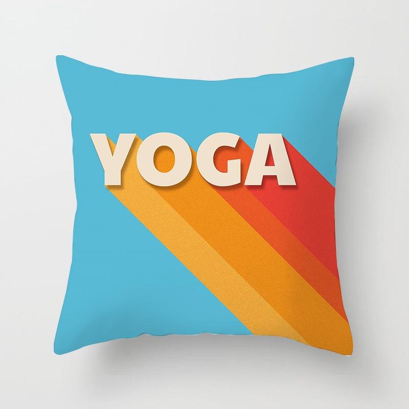 Office Sofa Cushion Cover Abstract Simple Creative Letter Pattern Pillow Cover Luxury Home Decor Cushion Cover