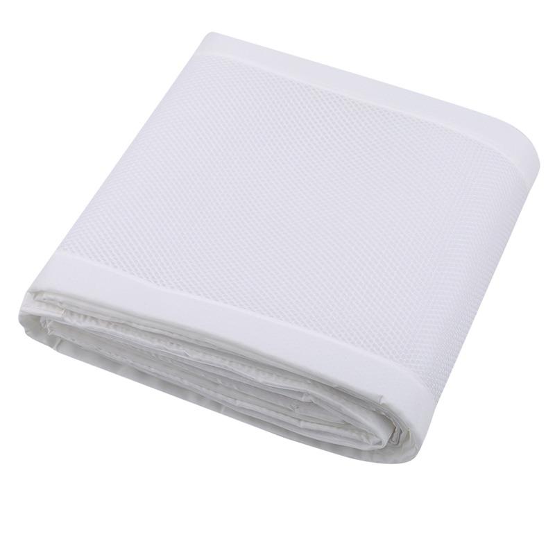 

Детский дышащий сетчатый бампер для кроватки, удобный для кроватки с 4 панелями, по окружности белый