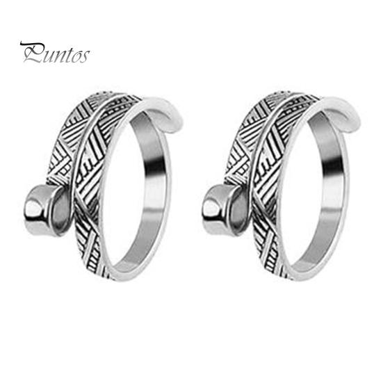 6st Virkring Justerbar Virkad Ringsats Halkfri katt Påfågelform Stickring Sytillbehör