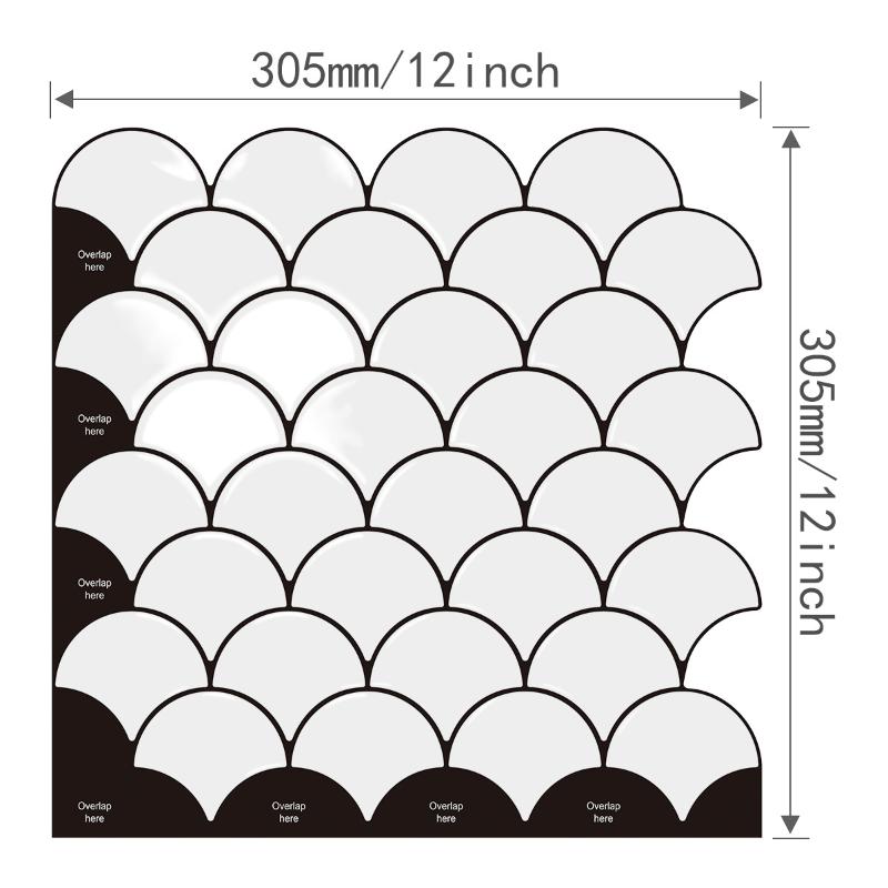 Selbstklebende 3D-Wandaufkleber PVC Wasserdicht Imitation Wandfliesen Abziehen und Aufkleben Hitzebeständig Küchenrückwand