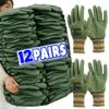 1/12pairs Anti-Slip Dipped Gloves Wear Resistant Coating for Industrial Work Hand Protection Unisex