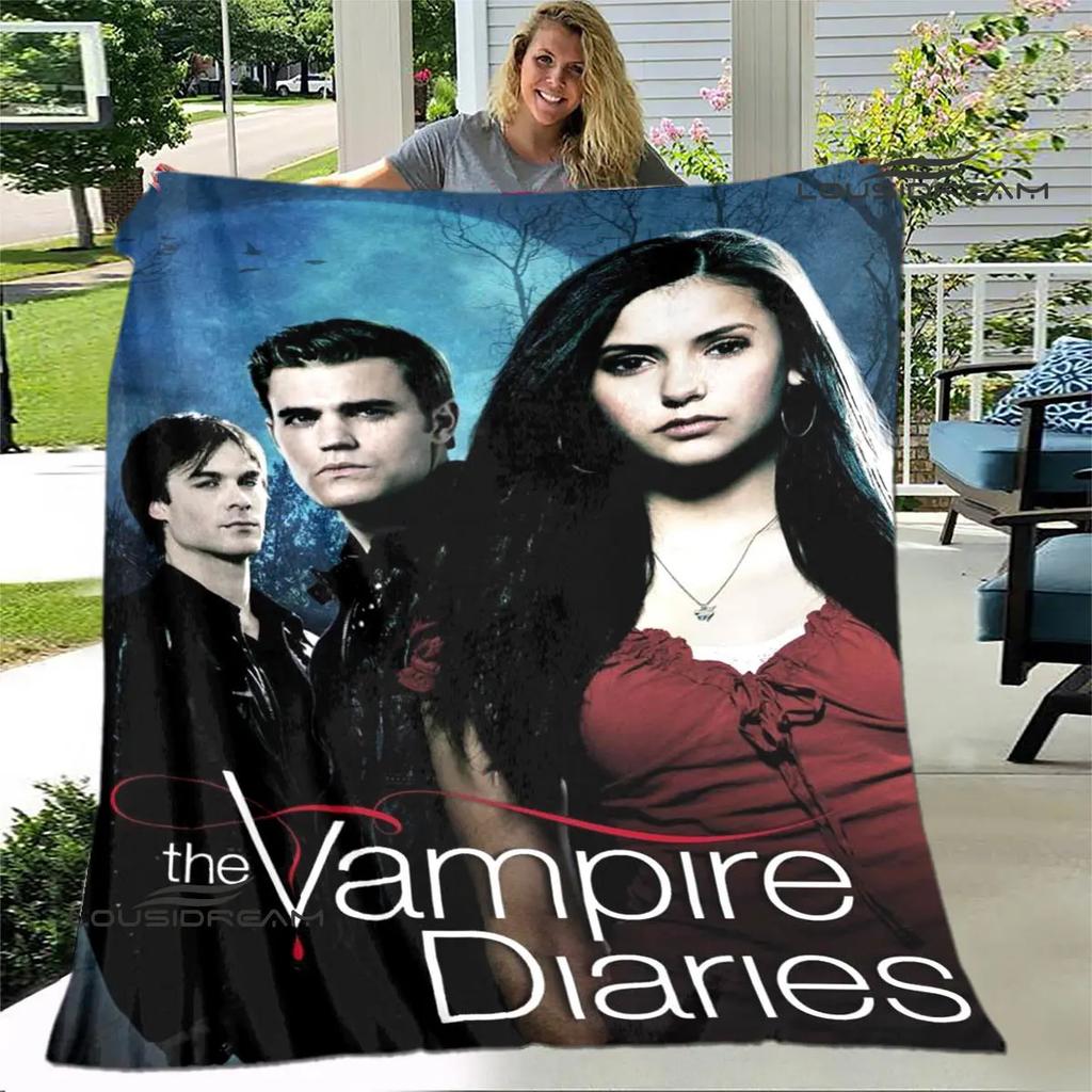 The Vampire Diaries Damon Salvatore Decken warme Flanelldecken Picknickdecke Heimreise Decke Bettwäsche Geburtstagsgeschenk