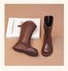 Girls' Knee-High Leather Boots 2025 - Fleece-Lined Autumn/Winter Martin Boots