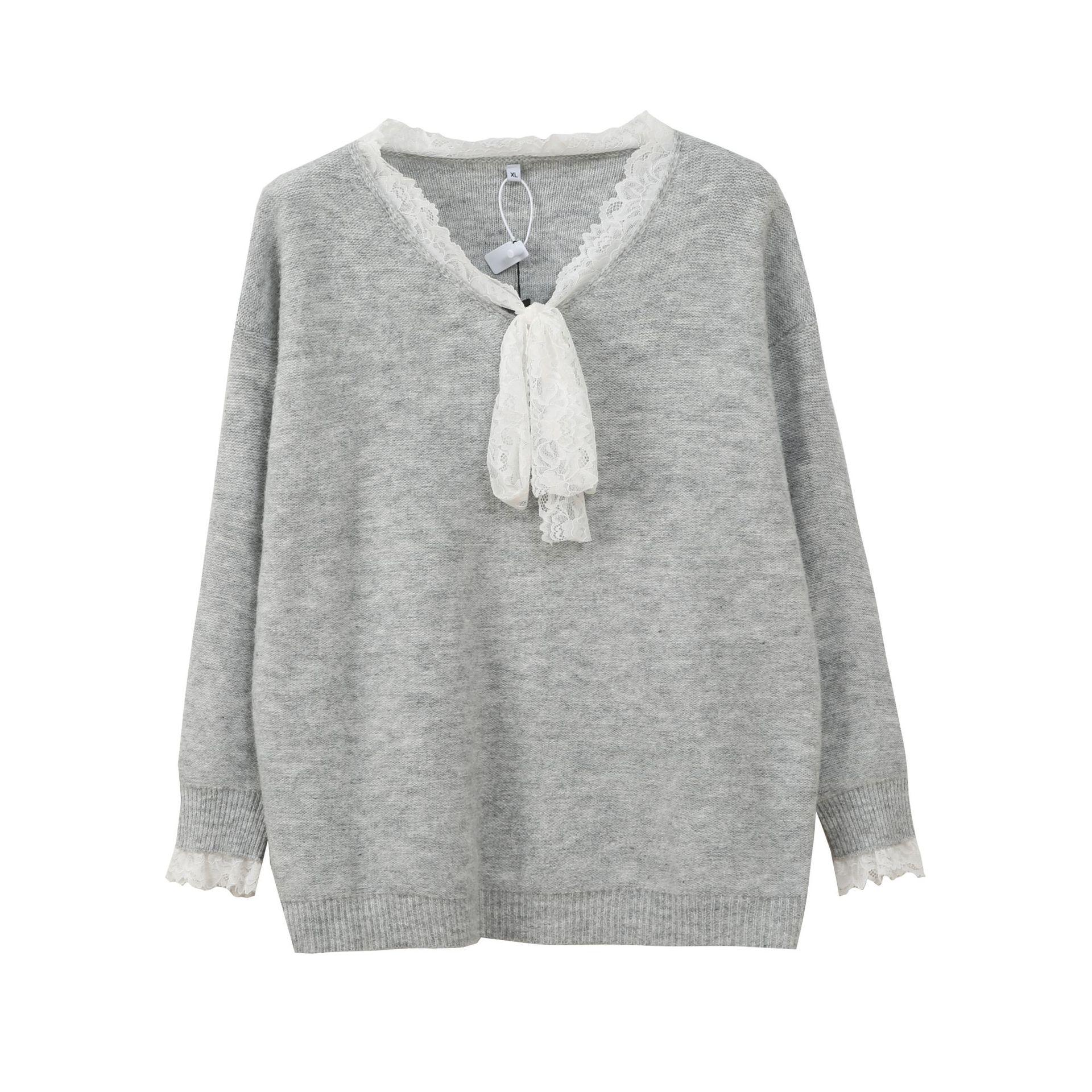 

Women s Wool Blend Lace Knit Pullover Sweater - Soft & Versatile Winter Top 2XL (approx. 76-90 kg)