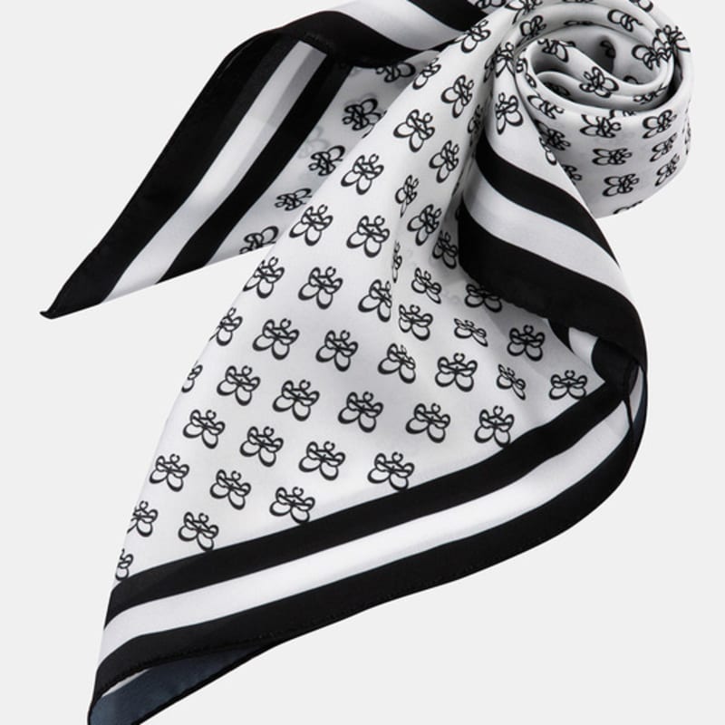 RECLOW R-MONOGRAM SCARF WHITE scarf