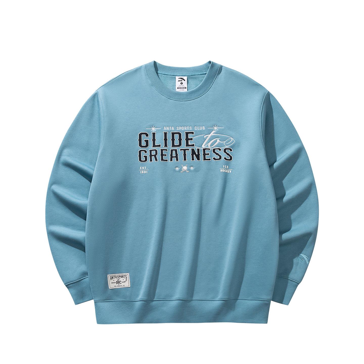 

Anta Флис в американском стиле Теплый Универсальный Свободный Модный Свитшот с круглым вырезом и длинными рукавами Мужские топы 152548720N-2 M