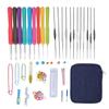 Crochet Hooks Set Comfortable Handle Brightly Colored Crochet Knitting Tool Set Beginner Aluminum Crochet Set
