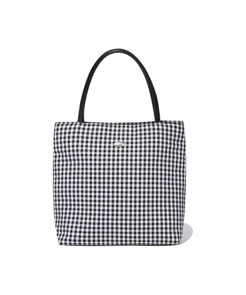 Covernat Woman Clover Heart Daily Check Tote Bag Check