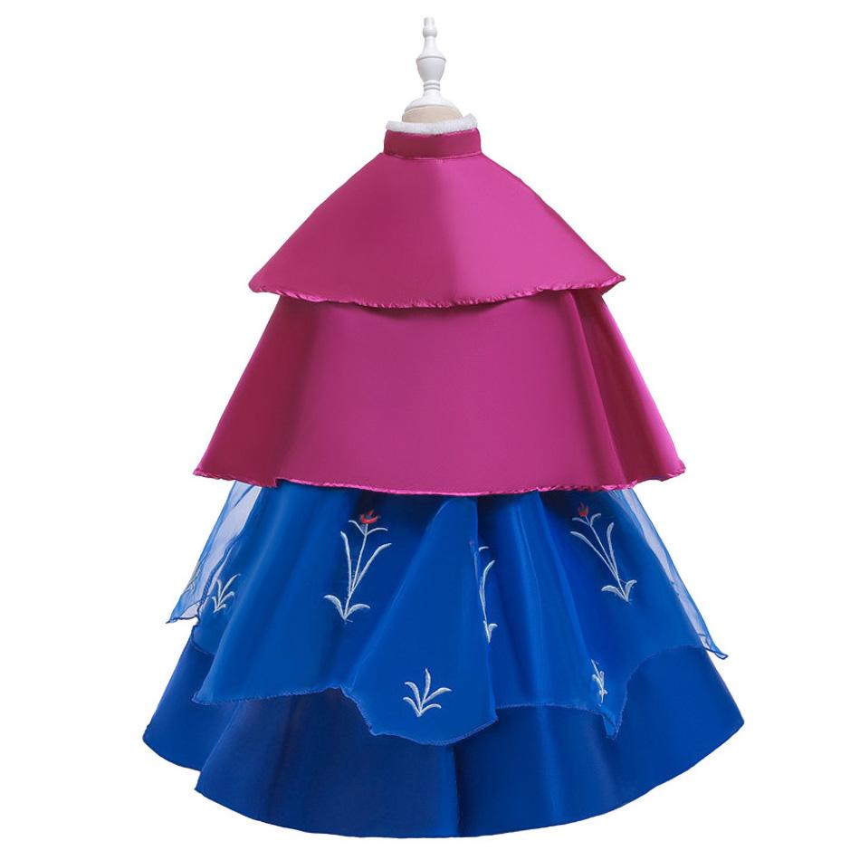 Girls Snow Queen Cosplay Costume Child Ball Gown Clothes Halloween Costume Girl Elsa Princess Dress Kids Christmas Anna Dresses