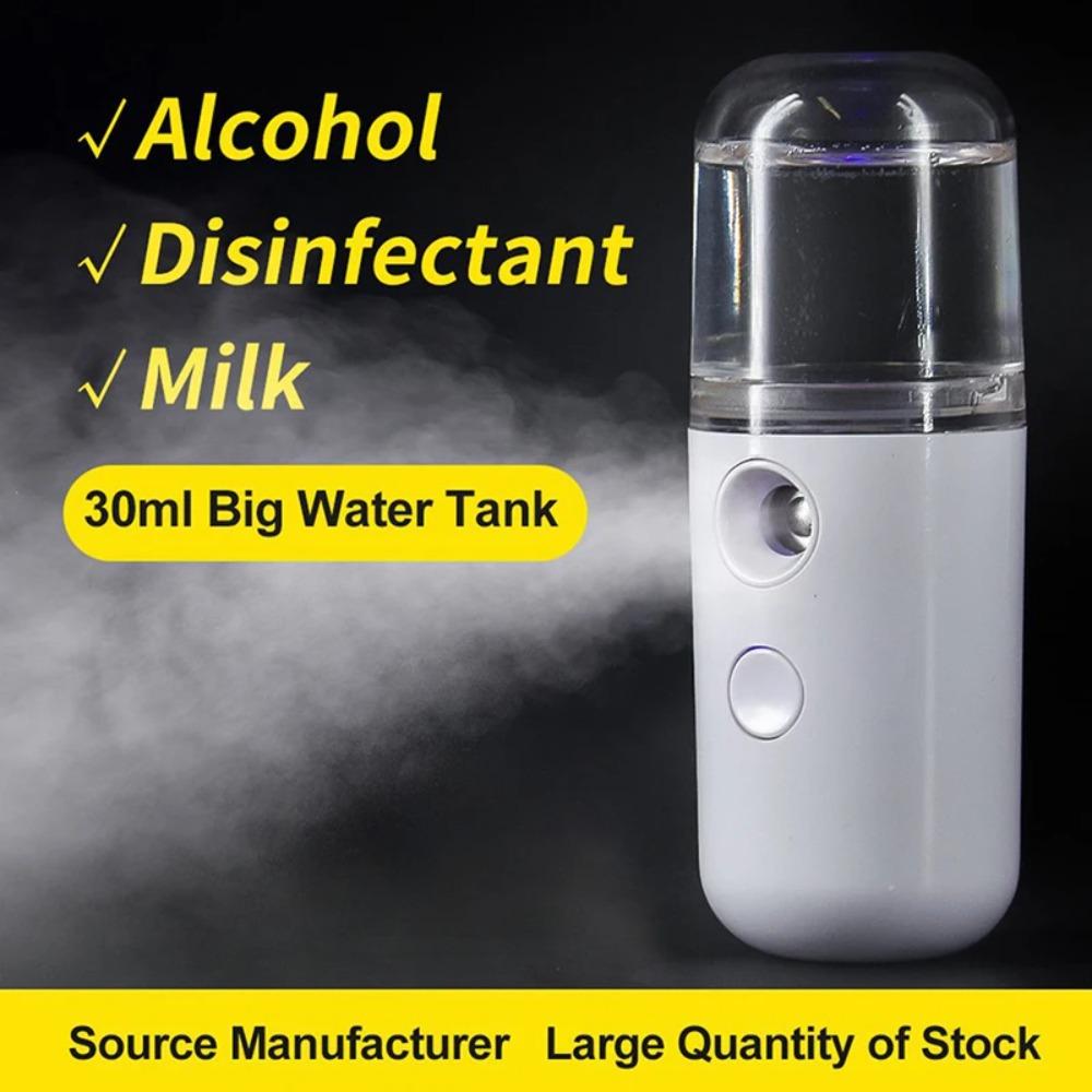 Nano Mister 30 ml Mini Face Humidifier Portable Facial Sprayer USB Rechargeable Handy Skin Care Machine for Face Hydrating