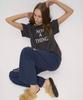 SSIN AND LEE Not A Thing Pinched T-Shirt Charcoal