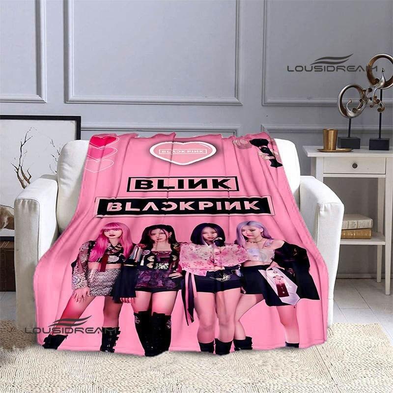 Blackpink Blanket Idol Group Pink 3d Digital Print Flannel Blanket Supplies