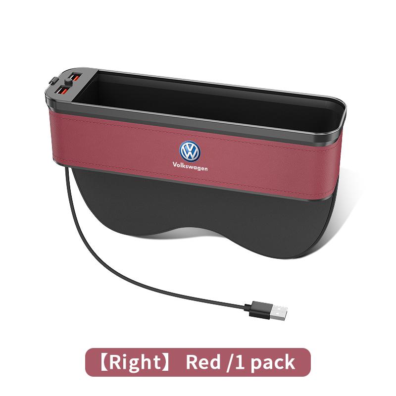 Car USB Charging Multifunction Seat Crevice Storage Box For Volkswagen Amarok Tiguan Polo Jetta GTI Golf Passat Touareg Magotan
