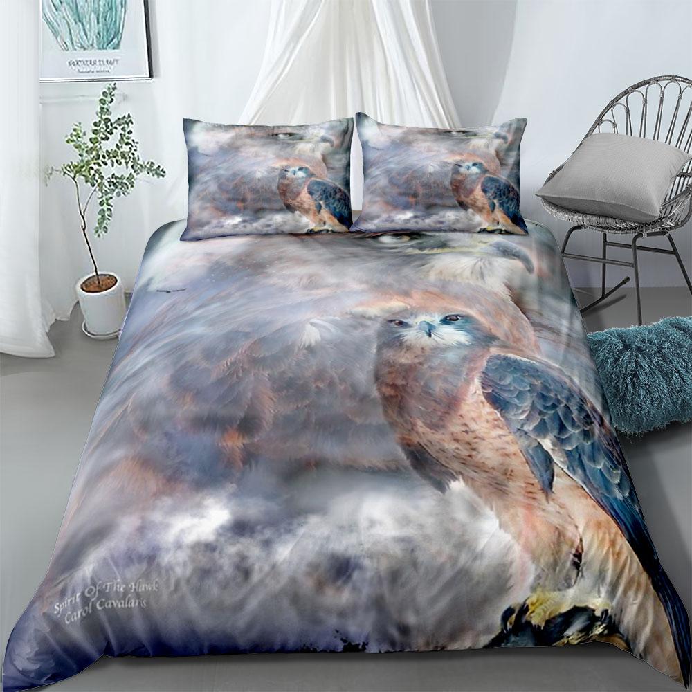 Dramatyczny Lot Jastrzębia Zestaw Poszwy na Kołdrę Król Królowa Podwójny Pełny Bliźniak Pojedynczy Rozmiar Zestaw Pościeli