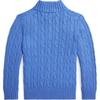 Polo Ralph Lauren Striped Mock Neck Pullover Logo Slim Fit Long Sleeve Sweater Kids sweater Blue CWPOSWEB6820493-400