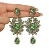 Crystal Floral Shaped Earrings Jewelry Modern Style Earrings Popular Popular Style Earrings  Bride