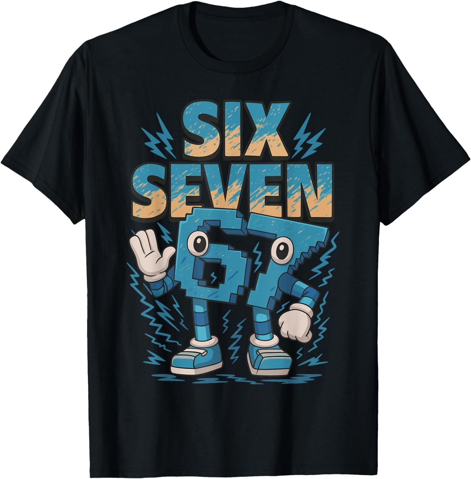 Meme 67 Six Seven 6 7 Italian Brainrot Adult Kid T-Shirt S