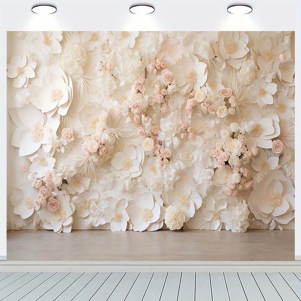 Floral Backdrop Cloth, Suitable for Celebration Events - Baptisms, First Communions,coming-of-age Ceremonies,tailgate partiesWYK