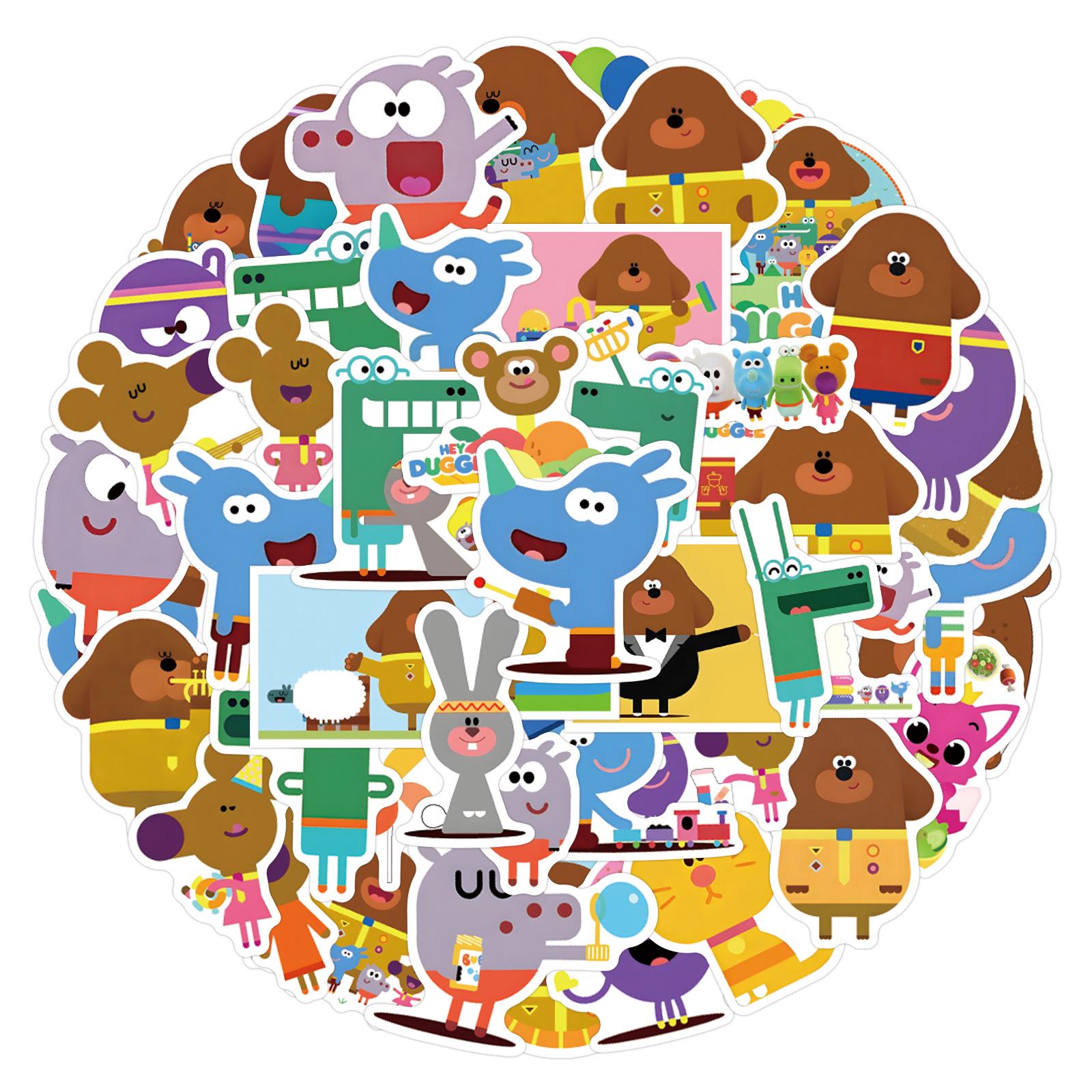 

55 Cartoon Hey Duggee Waterproof Graffiti Stickers for Skateboard Decoration