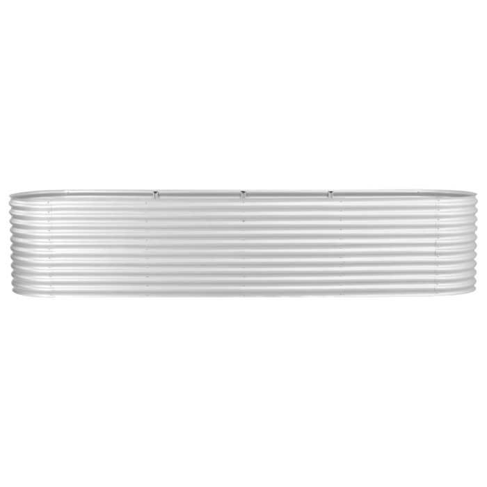 Jardinière - vidaXL - 400x80x81 cm - Acier galvanisé - Argenté - Rectangulaire