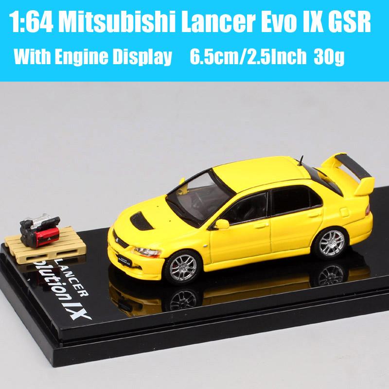 Hobby Japan 1/64 Scale Mitsubishi Lancer GSR RS Evolution EVO IX VII IV VIII Ralliart Rally Car Model Diecasts Toy Vehicles HJ64