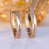 Fashion Gold Color Geometric Drop Earrings for Women Vintage English Earrings Bride Wedding Jewelry