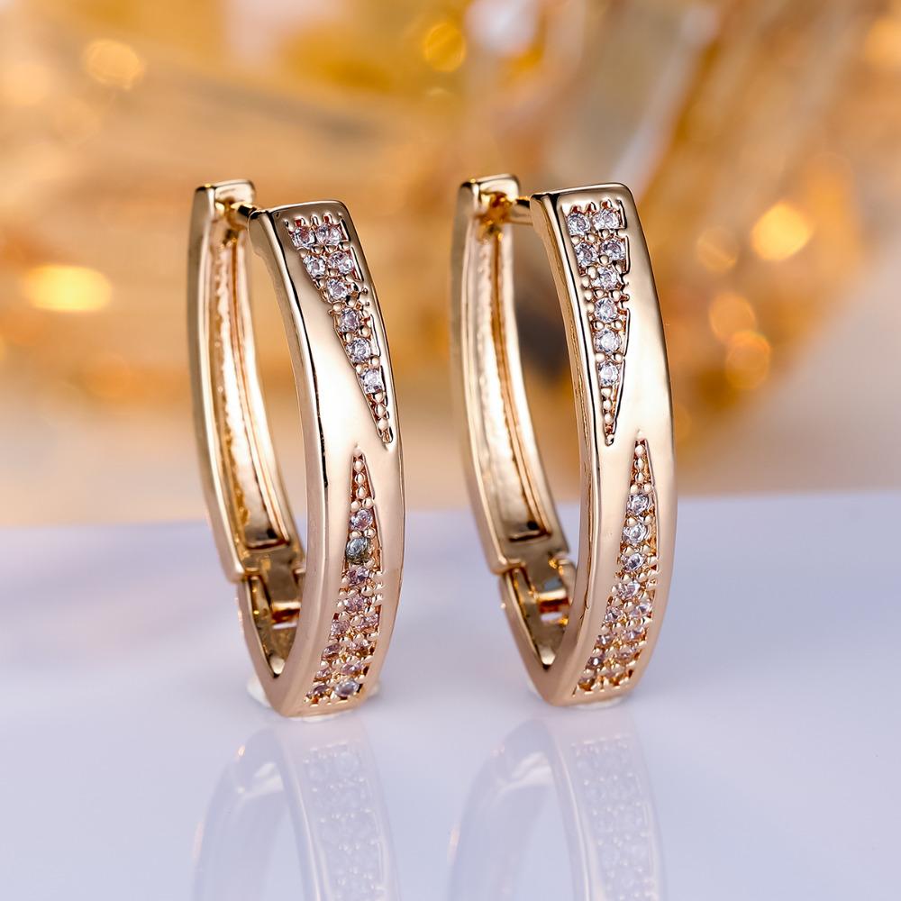 Fashion Gold Color Geometric Drop Earrings for Women Vintage English Earrings Bride Wedding Jewelry