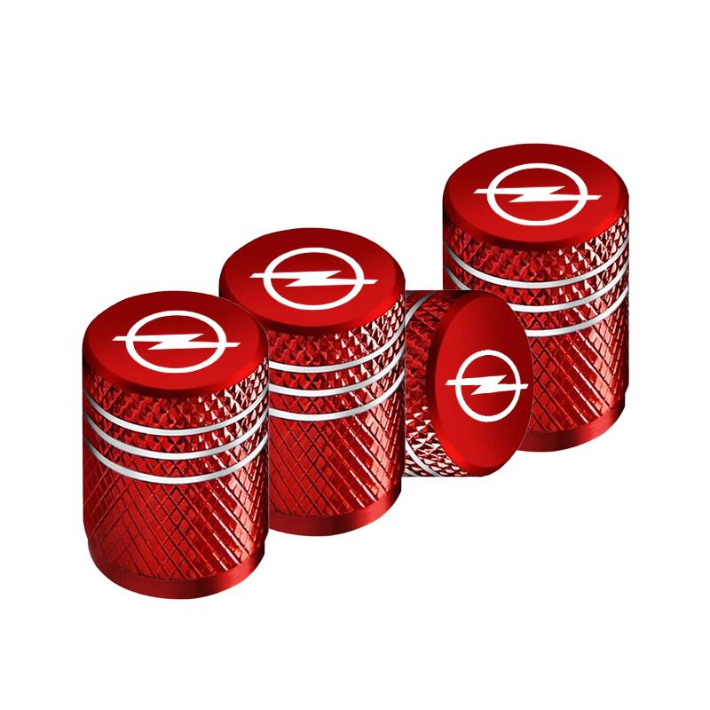 For OPEL Mokka Corsa Meriva LOGO 4pcs Motorcycle Wheel Tire Valve Aluminum Caps Tyre Stem Covers Airdust Waterproof car sticker