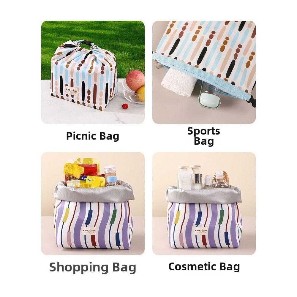 Large Capacity Food Box Bag Insulated Insulated Bag Portable Picnic Bag Office Workers
