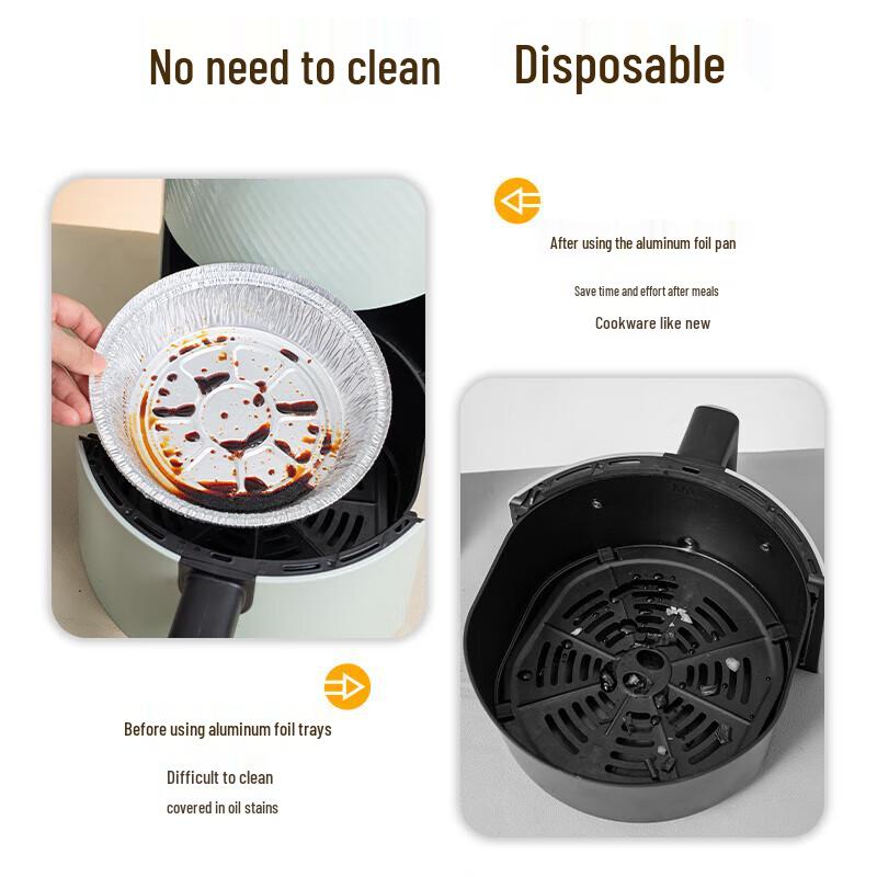 Runde Einweg-Back- und Heißluftfrittierschalen aus Aluminiumfolie