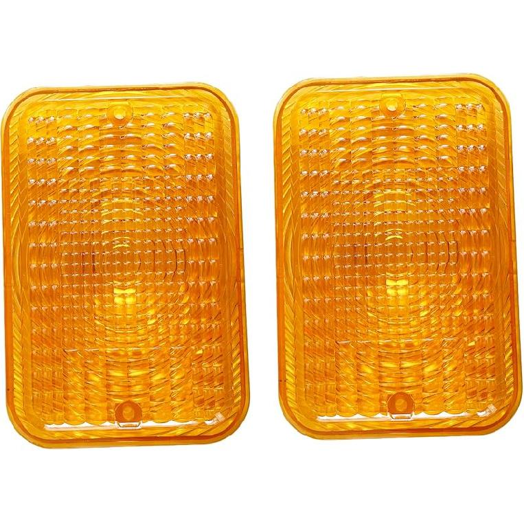 BLUESUNSOLAR 2X Amber Lens LVU18745 Tail Light Lens Replacement for John Deere Tractor 1023E 1025R 1026R 2025R 2027R 2032R 2038R 2305 2320 2520 2720