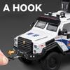 1:24 Sword Toothed Tiger Armored Vehicles Model Alloy Police Explosion Proof Car Model Diecasts Metal Sound Light Kids Toys Gift